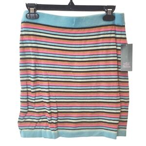 Wild Fable Womens Striped Knit Mini Skirt Multicolored Juniors Size L NWT